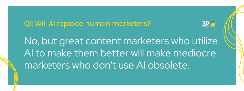 Q1 Will AI replace human marketers